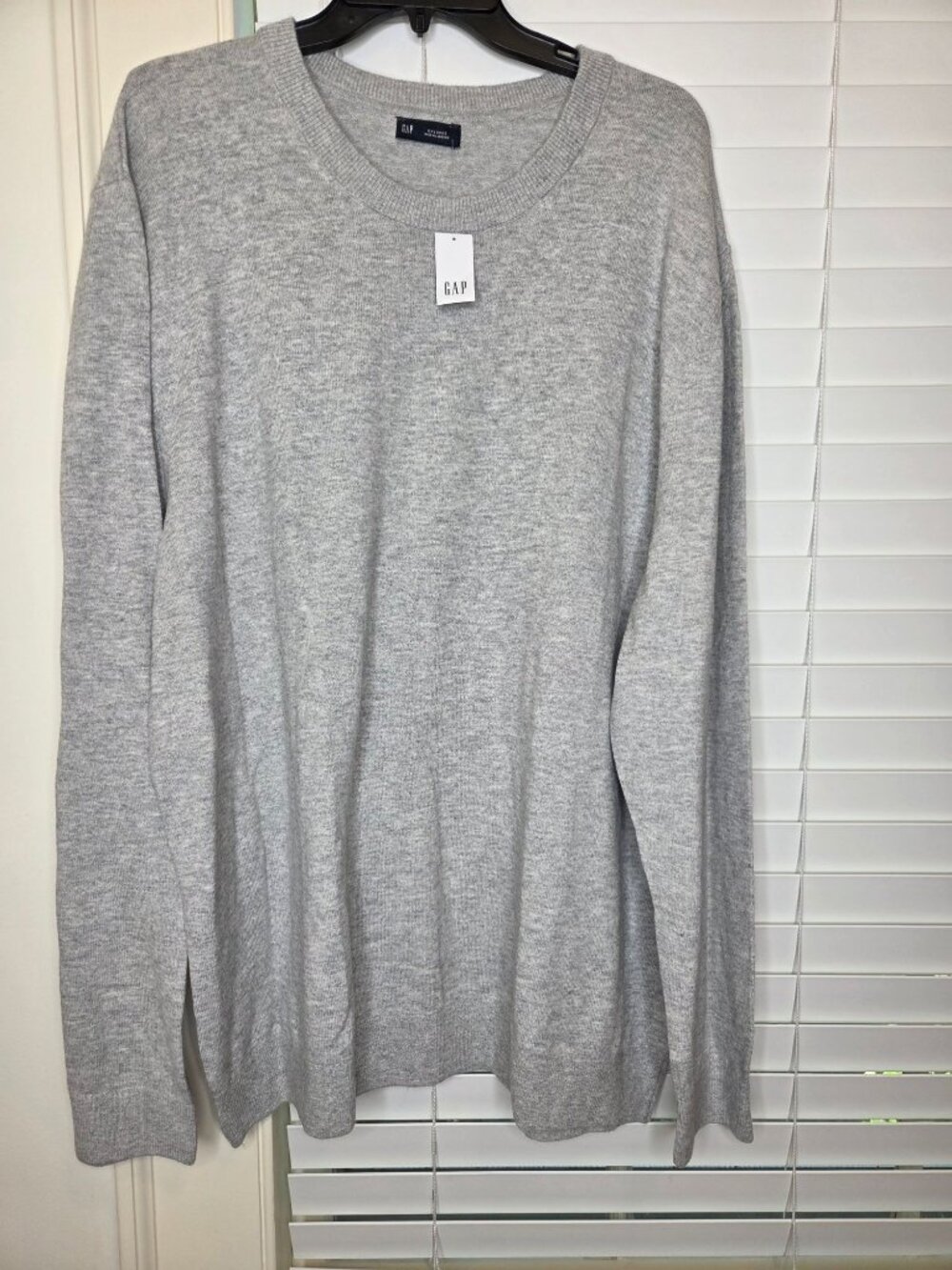 Gap Mens 2XL Gray Crewneck Sweater NEW Cotton Blend soft classic preppy casual